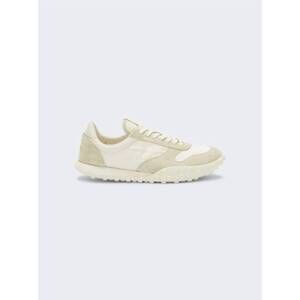 NEW JIL SANDER men vapour low top shiny sneakers in white/light grey